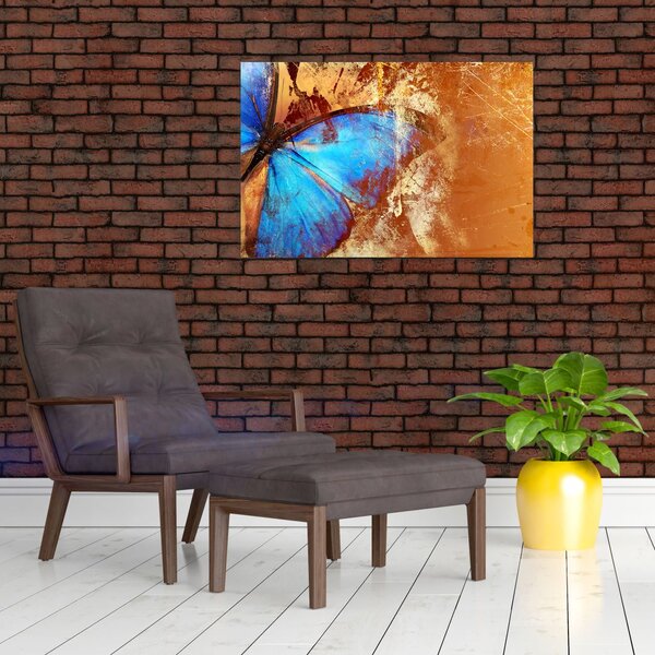 Tablou - Fluture albastru (90x60 cm)