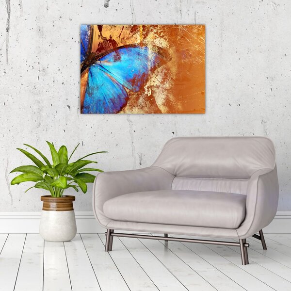 Tablou - Fluture albastru (70x50 cm)