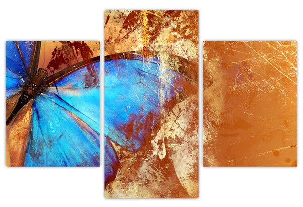 Tablou - Fluture albastru (90x60 cm)