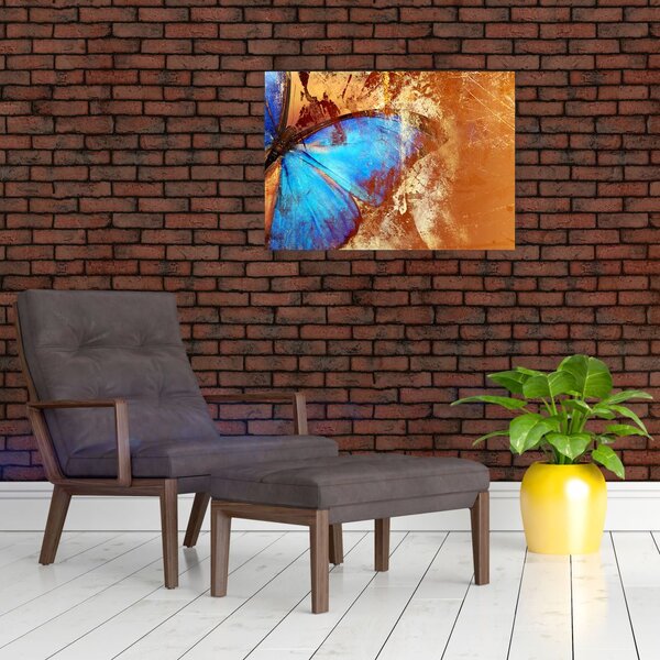 Tablou - Fluture albastru (70x50 cm)