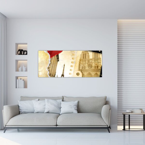Tablou - Amintiri din Paris (120x50 cm)