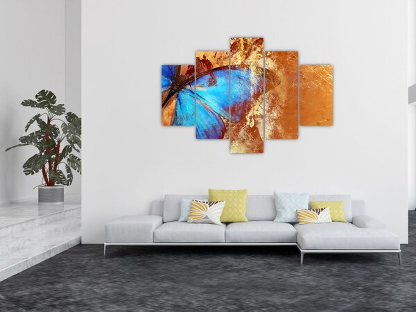 Tablou - Fluture albastru (150x105 cm)