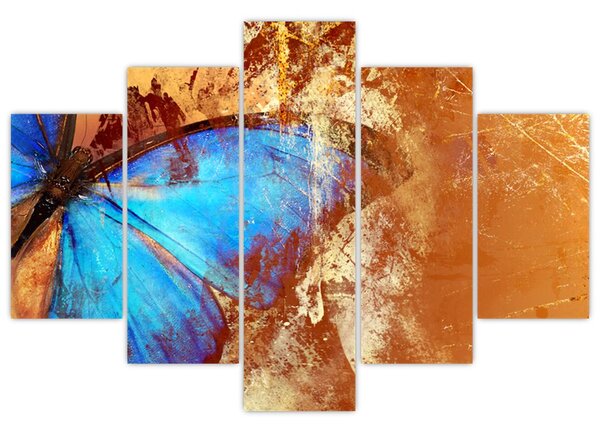Tablou - Fluture albastru (150x105 cm)