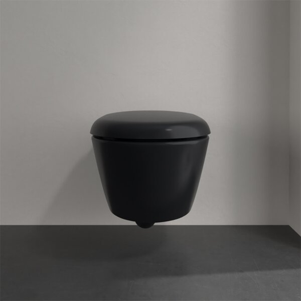 Vas wc suspendat, Villeroy & Boch, Antao, rimless, cu TwistFlush, pure black