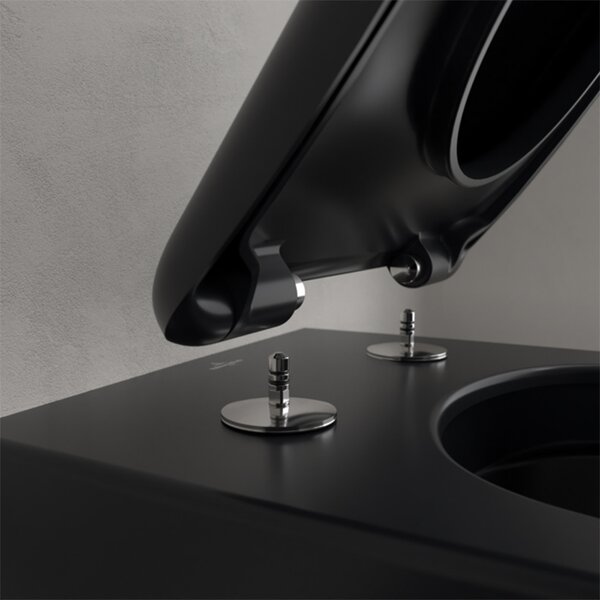 Vas wc suspendat, Villeroy & Boch, Antao, rimless, cu TwistFlush, pure black