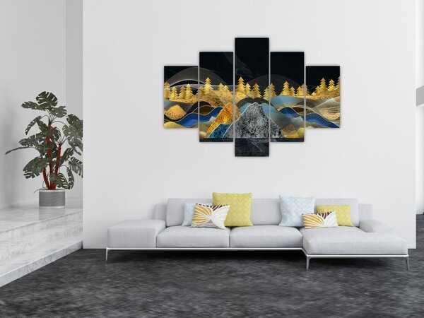 Tablou - Munții aurii (150x105 cm)