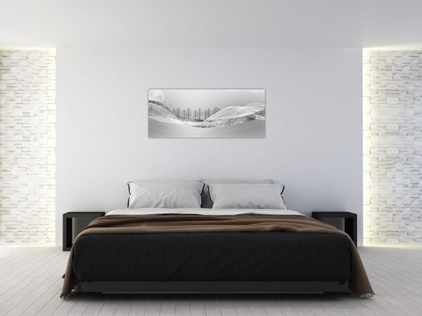Tablou - Peisaj argintiu (120x50 cm)