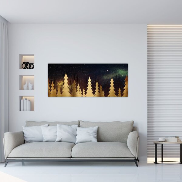 Tablou - Noapte de aur (120x50 cm)
