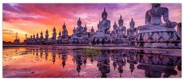 Tablou - Buddha la apus (120x50 cm)