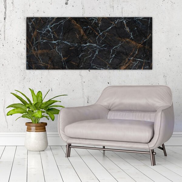 Tablou - Marmură neagră (120x50 cm)