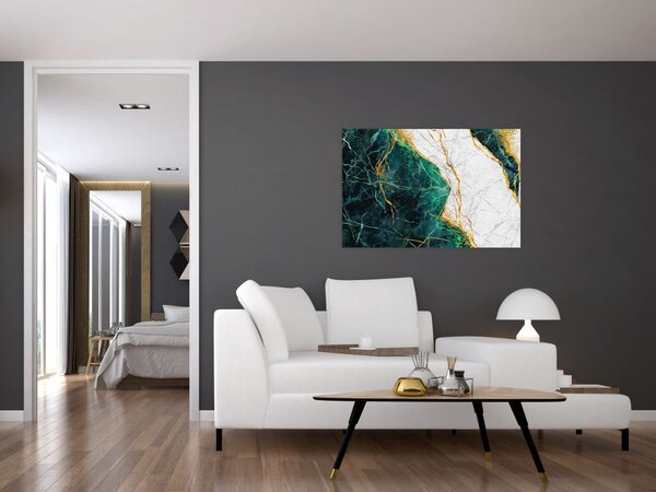 Tablou - Marmură turcoaz (90x60 cm)