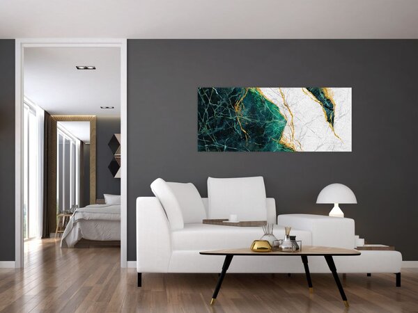 Tablou - Marmură turcoaz (120x50 cm)