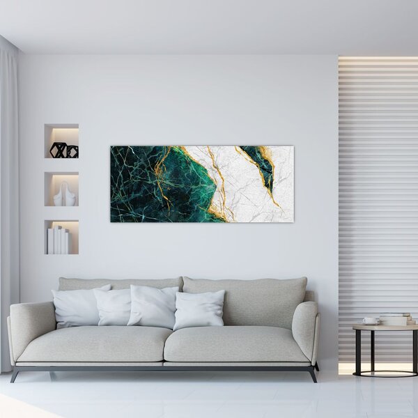 Tablou - Marmură turcoaz (120x50 cm)