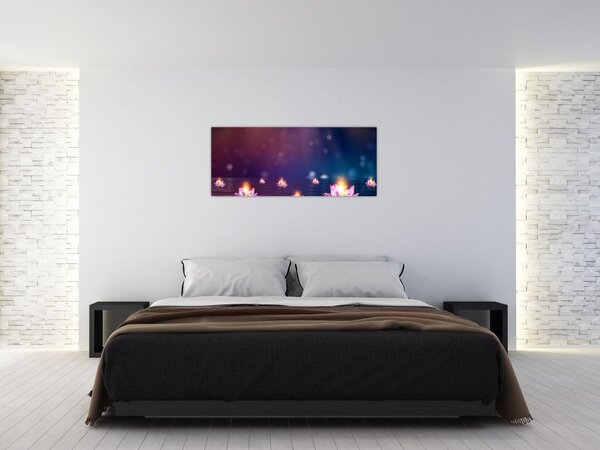 Tablou - Nuferi magici (120x50 cm)