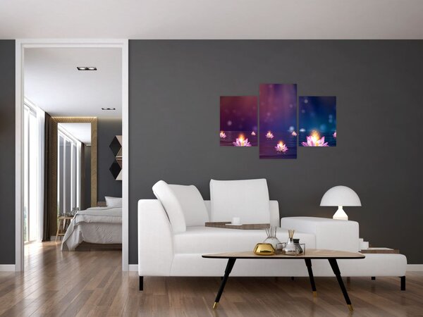 Tablou - Nuferi magici (90x60 cm)