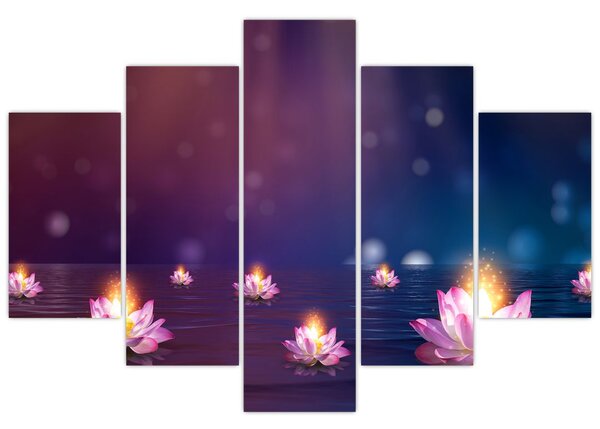 Tablou - Nuferi magici (150x105 cm)