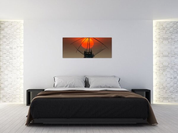Tablou - Răsărit, Lacul Pakpra (120x50 cm)