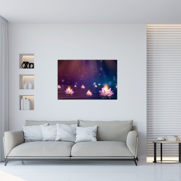 Tablou - Nuferi magici (90x60 cm)