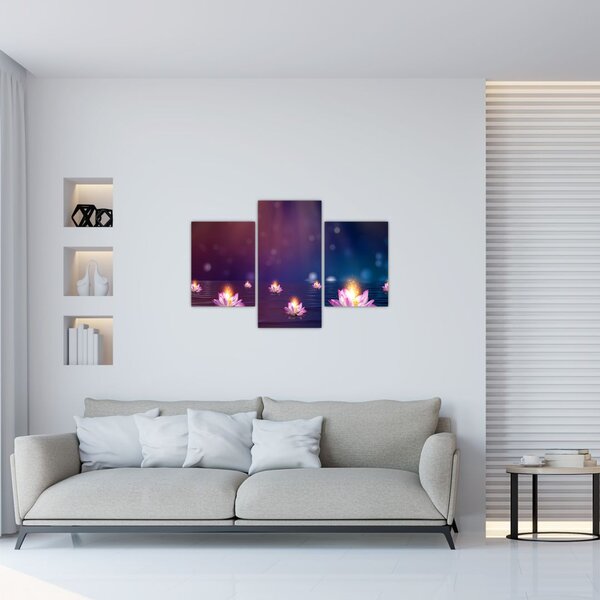 Tablou - Nuferi magici (90x60 cm)