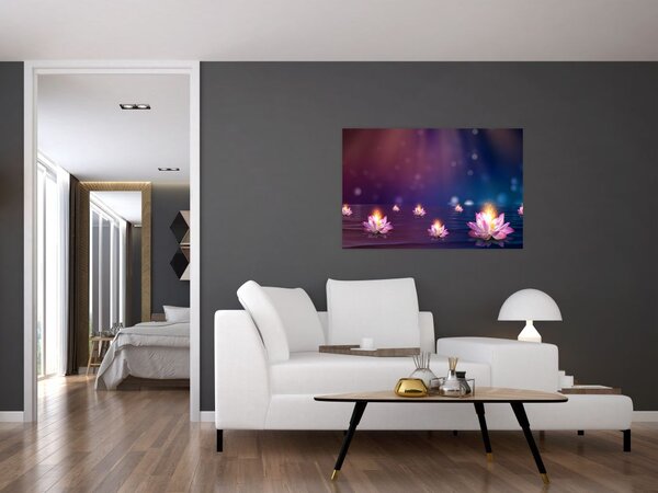 Tablou - Nuferi magici (90x60 cm)