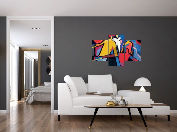 Tablou - Abstract bărbați (90x60 cm)