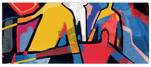 Tablou - Abstract bărbați (120x50 cm)