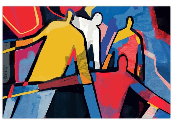 Tablou - Abstract bărbați (90x60 cm)