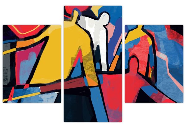 Tablou - Abstract bărbați (90x60 cm)