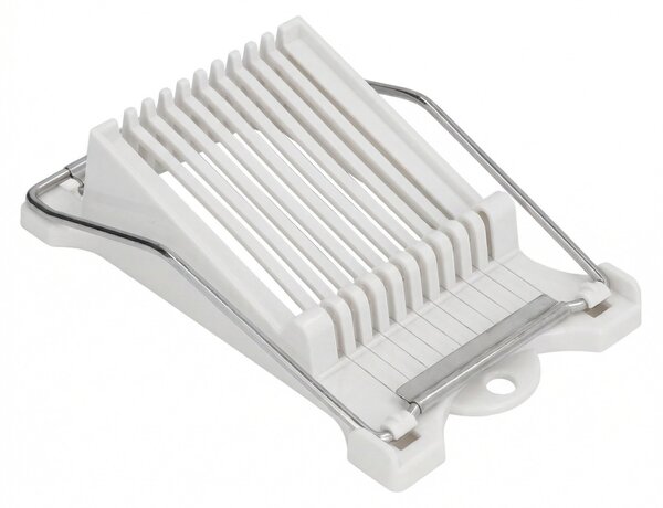 Feliator manual cu fire metalice, alb, pentru șuncă și brânză