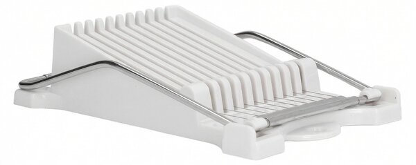 Feliator manual cu fire metalice, alb, pentru șuncă și brânză
