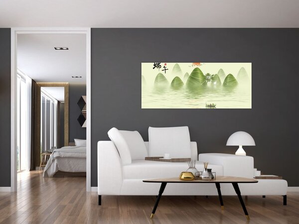 Tablou - Valea munțilot verzi (120x50 cm)