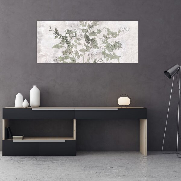Tablou - Plante in ipsos (120x50 cm)