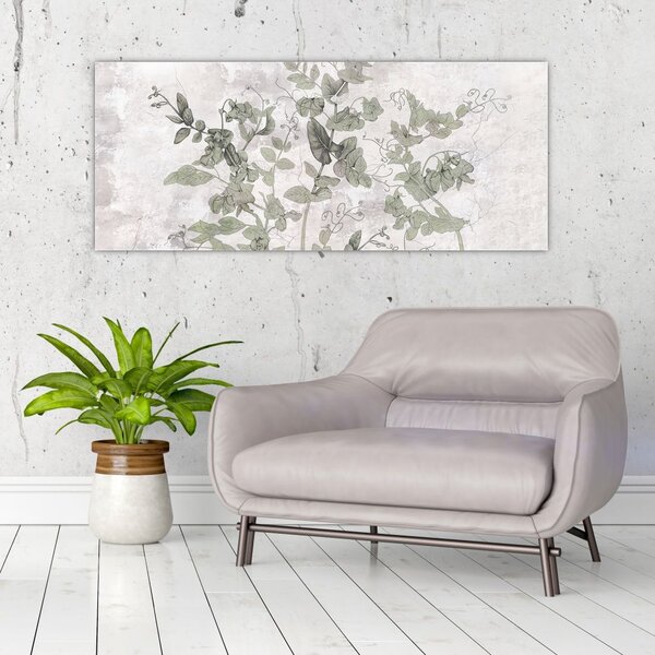 Tablou - Plante in ipsos (120x50 cm)