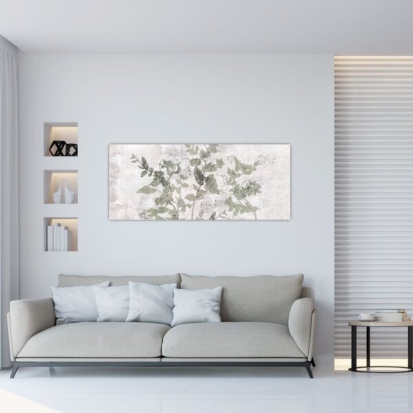 Tablou - Plante in ipsos (120x50 cm)