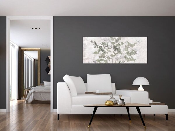 Tablou - Plante in ipsos (120x50 cm)