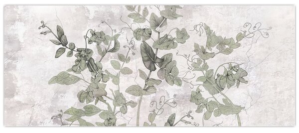 Tablou - Plante in ipsos (120x50 cm)