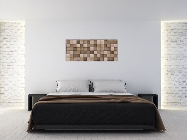 Tablou - Cuburi bej (120x50 cm)