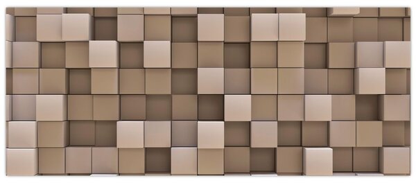 Tablou - Cuburi bej (120x50 cm)