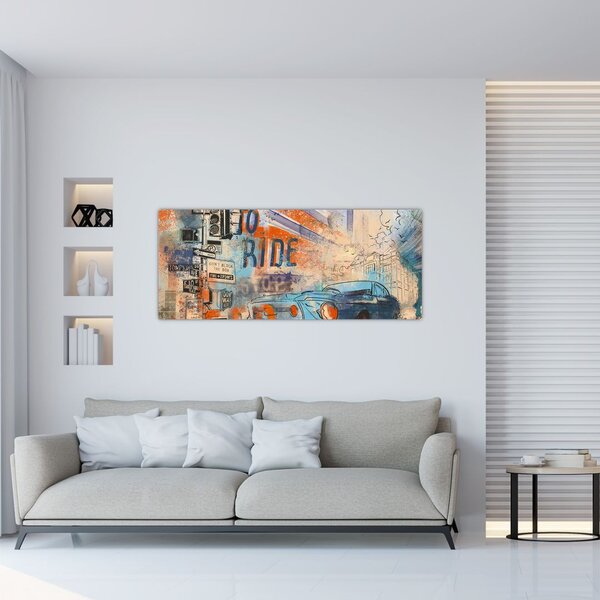 Tablou - Născut să călătorească (120x50 cm)