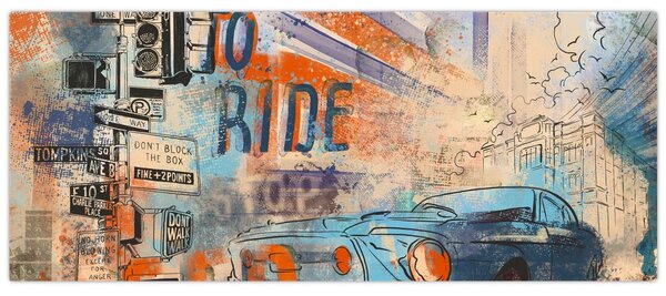 Tablou - Născut să călătorească (120x50 cm)