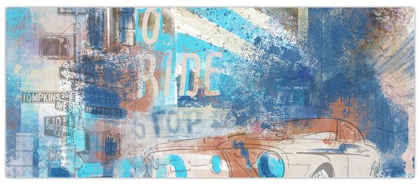 Tablou - Născut să călătorească (120x50 cm)