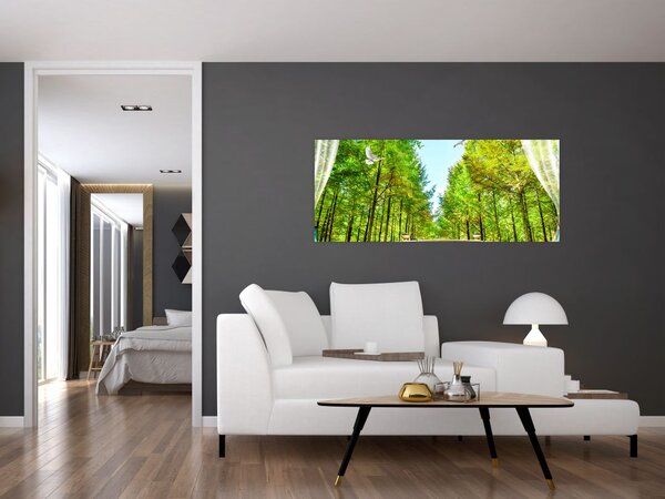 Tablou - Privire spre pădure (120x50 cm)