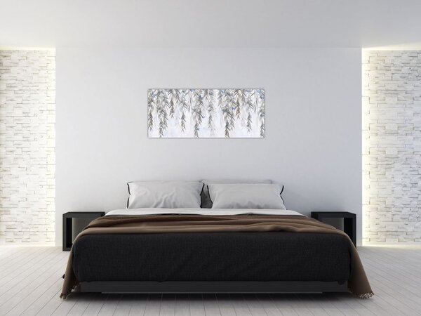 Tablou - Crenguțe de salcie cu fluturi (120x50 cm)