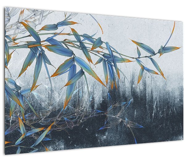 Tablou - Bambus pe perete (90x60 cm)