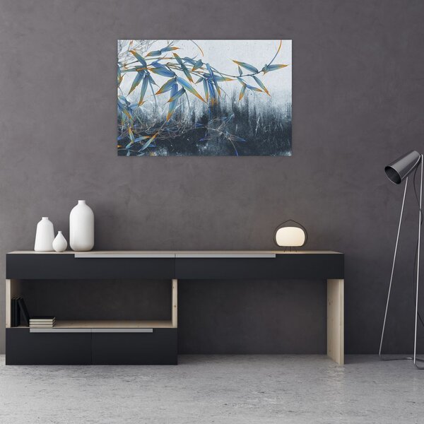 Tablou - Bambus pe perete (90x60 cm)