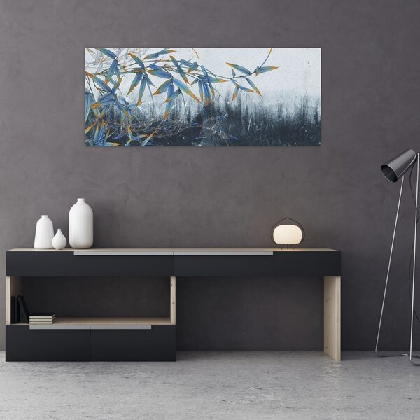 Tablou - Bambus pe perete (120x50 cm)