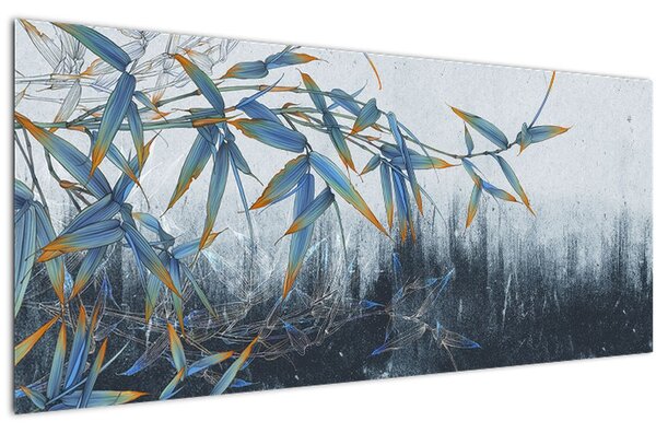 Tablou - Bambus pe perete (120x50 cm)