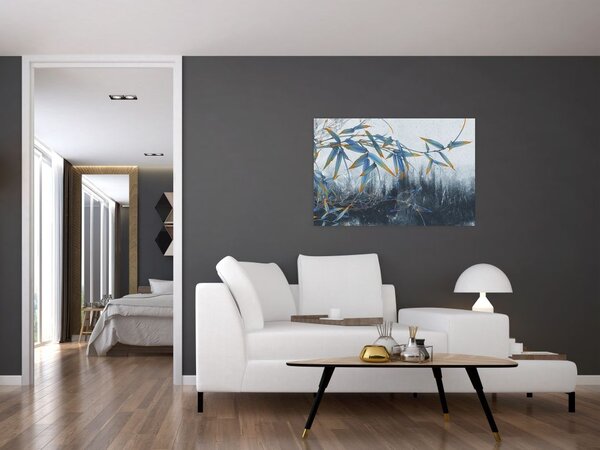 Tablou - Bambus pe perete (90x60 cm)