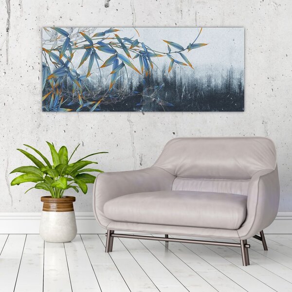 Tablou - Bambus pe perete (120x50 cm)