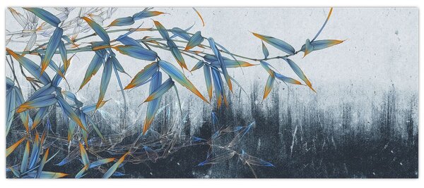 Tablou - Bambus pe perete (120x50 cm)